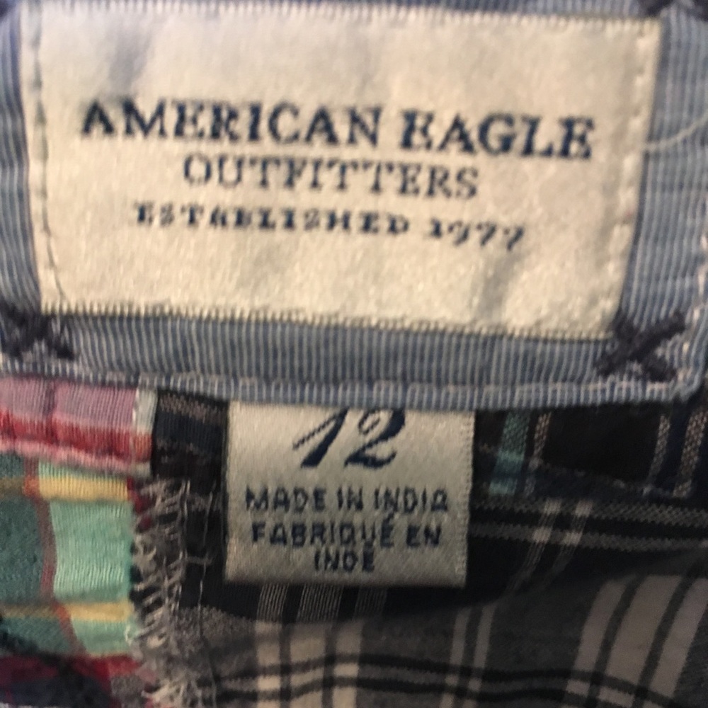 American Eagle madras shortie skirt size 12